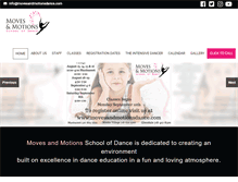 Tablet Screenshot of movesandmotionsdance.com